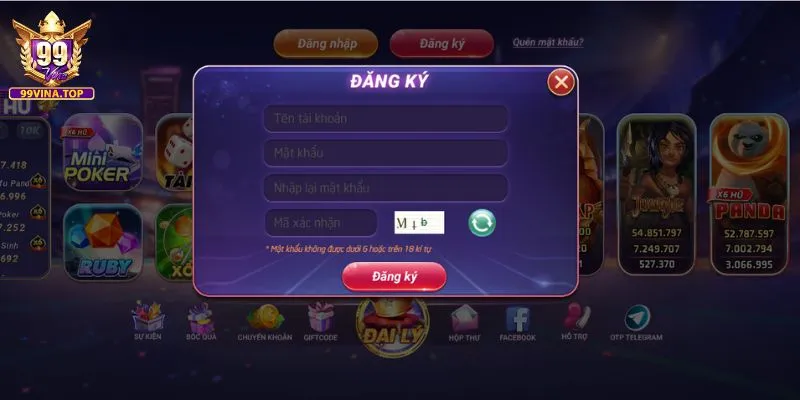 Điều kiện để vào đăng ký 99vina thành công